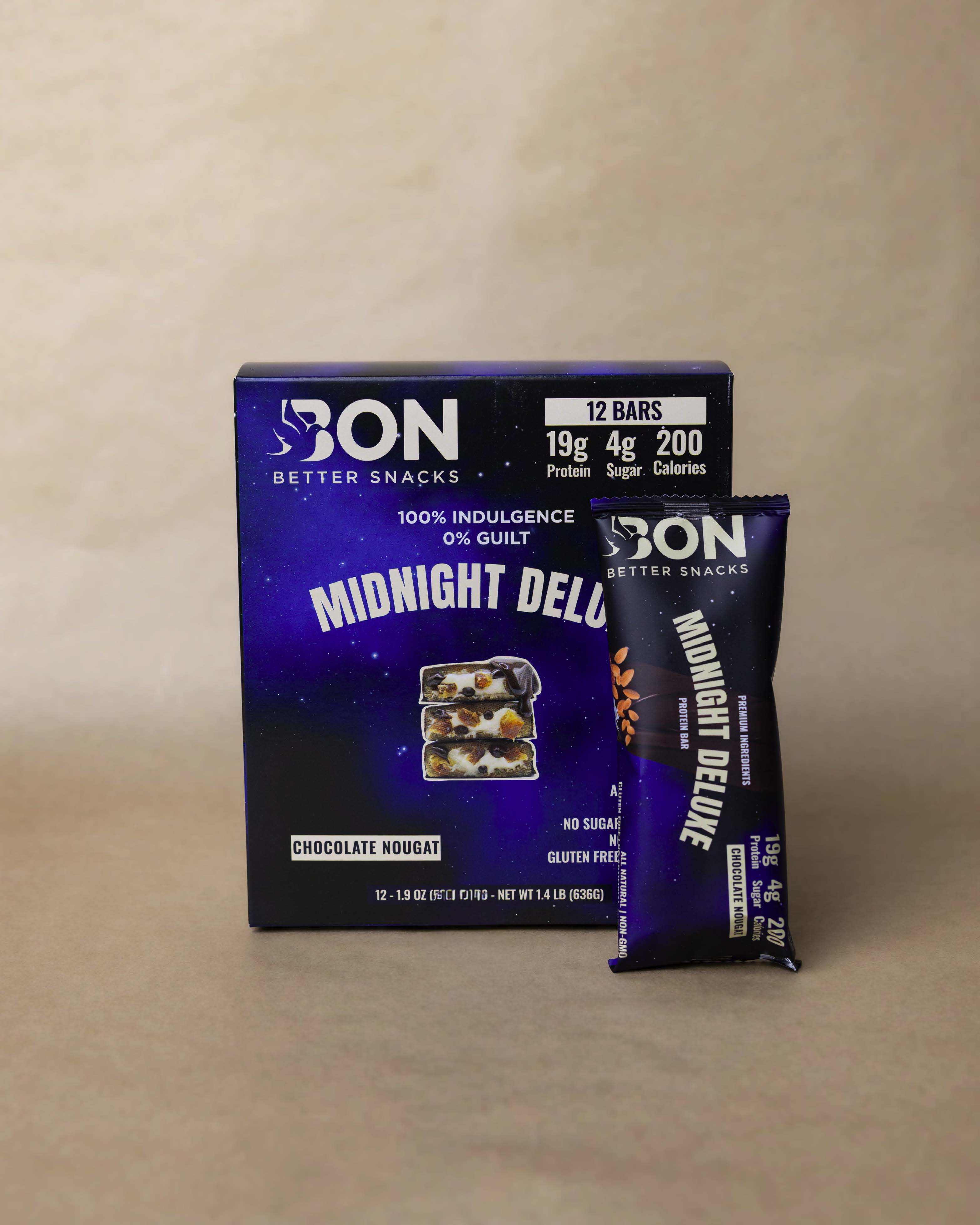 Midnight Deluxe - Protein Bar – Bon Better Snacks